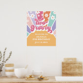 Twee Groovy Rainbow Sunshine-schuimbord Poster (Keuken)