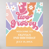 Twee Groovy Rainbow Sunshine-schuimbord Poster (Voorkant)