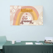 Twee Groovy Retro Backdrop Party Daisy Hippy Spandoek (Beurs)