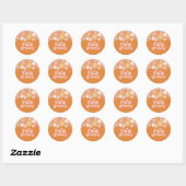 Twee Groovy Retro Bloem 2de verjaardag Ronde Sticker (Vel)