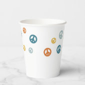 Twee Groovy Retro Boy vredes verjaardags Papieren Bekers (Achterkant)