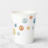 Twee Groovy Retro Boy vredes verjaardags Papieren Bekers (Links)