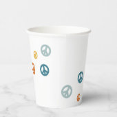 Twee Groovy Retro Boy vredes verjaardags Papieren Bekers (Rechts)