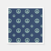 Twee Groovy Retro Boy vredes verjaardags Servet (Voorkant)