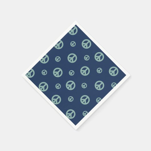 Twee Groovy Retro Boy vredes verjaardags Servet (Hoek)