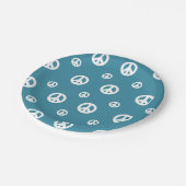 Twee Groovy Retro Boy vreugdebord verjaardagstaart Papieren Bordje (Gekanteld)