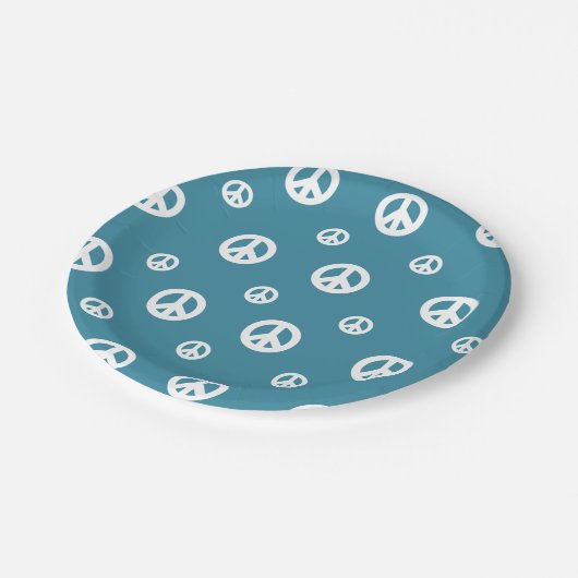 Twee Groovy Retro Boy vreugdebord verjaardagstaart Papieren Bordje (Gekanteld)