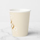 Twee Groovy Retro Daisy 2e verjaardag papieren bek Bekers (Links)