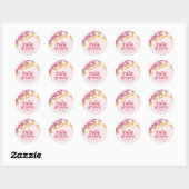 Twee Groovy Retro Daisy Boho Rainbow Ronde Sticker (Vel)