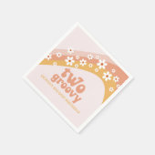 Twee Groovy Retro Daisy Boho Regenboog Servetten (Hoek)