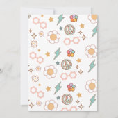 Twee Groovy Retro Daisy Rainbow 2e verjaardag Kaart (Achterkant)