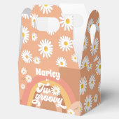 Twee Groovy Retro Hippie Daisy Girl Birthday Bedankdoosjes (Geopend)