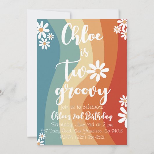 Twee Groovy Retro Kaart (Voorkant)