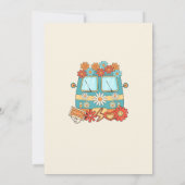 Twee Groovy Retro Rainbow 2e verjaardagsfeestje Kaart (Achterkant)