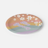 Twee Groovy Retro Rainbow Papieren Bordje (Gekanteld)