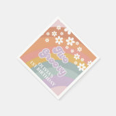 Twee Groovy Retro Regenboog Servet (Hoek)