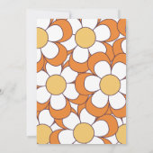 Twee Groovy Retro Sinaasappel Flower Power 2e Verj Kaart (Achterkant)