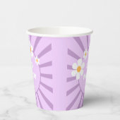 Twee groovy Retro Sunshine Girl Tweede verjaardag Papieren Bekers (Links)