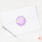 Twee groovy Retro Sunshine Girl Tweede verjaardag Ronde Sticker (Envelop)