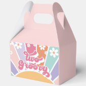 Twee Groovy Retro Sunshine Rainbow Daisy Bedankdoosjes (Voorkant)