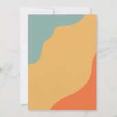 Twee Groovy Retro Swirl 2e verjaardag uitnodiging (Achterkant)