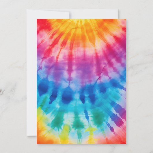 Twee Groovy Retro Tie Dye 2e Verjaardag Kaart (Achterkant)