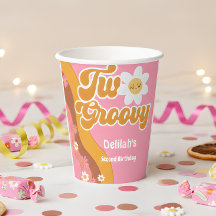 Twee groovy retro vintage tweede verjaardag