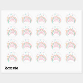 Twee Groovy Retro Zomer Regenboog Ronde Sticker (Vel)