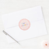 Twee Groovy Roze Daisy Schaker Ronde Sticker (Envelop)