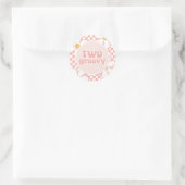 Twee Groovy Roze Daisy Schaker Ronde Sticker (Tas)