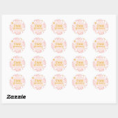 Twee Groovy Roze Daisy Schaker Ronde Sticker (Vel)