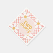 Twee Groovy Roze Daisy Schaker Servet (Hoek)