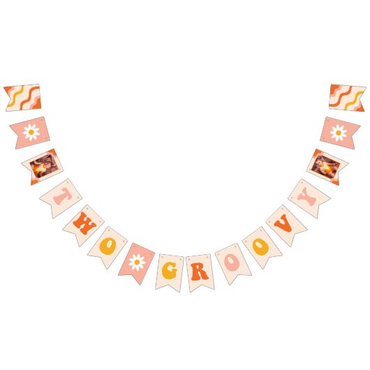 Twee Groovy Second Birthday Photo Banner (Alle)