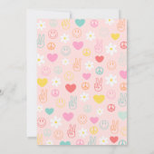 Twee groovy tweede verjaardag uitnodigen kaart (Achterkant)