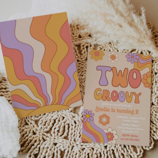 Twee Groovy Uitnodiging | Uitnodiging voor Groovy
