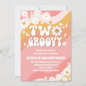 Twee Groovy uitnodigingen voor de 2e verjaardag (Voorkant)