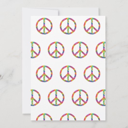 Twee Groovy Verjaardag Retro Tie Dye 70s Hippie Kaart (Achterkant)