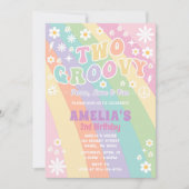 Twee groovy verjaardag uitnodiging (Voorkant)