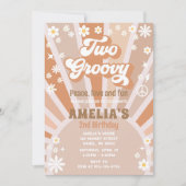 Twee groovy verjaardag uitnodiging (Voorkant)