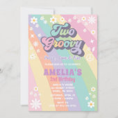 Twee groovy verjaardag uitnodiging (Voorkant)