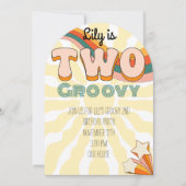 Twee Groovy Verjaardagsfeest Uitnodiging (Voorkant)