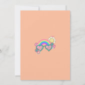 Twee Groovy Verjaardagsuitnodiging Kaart (Achterkant)