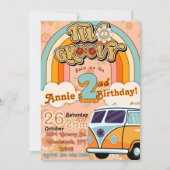 Twee groovy verjaardagsuitnodiging kaart (Voorkant)