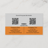 Twee grote bedrijven, een grote co-branded aanbevelingskaartje (Achterkant)