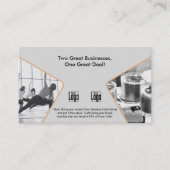 Twee grote bedrijven, een grote co-branded aanbevelingskaartje (Voorkant)