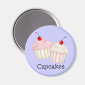 Twee grote cupcakes magneet (Voorkant / Achterkant)
