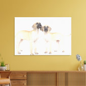 Twee Grote Denen Canvas Afdruk (Insitu (Woonkamer))