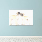 Twee Grote Denen Canvas Afdruk (Insitu (Houten vloer))