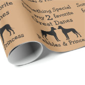 Twee grote Denen Custom Wrapping Paper Cadeaupapier (Rol Hoek)