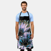 Twee grote, digitaal verbeterde waterlelies schort (Gedragen)